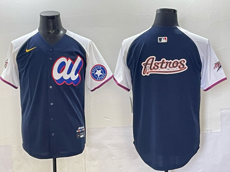Men 2025 Houston Astros blank Blue All star Nike MLB Jersey 009->houston astros->MLB Jersey